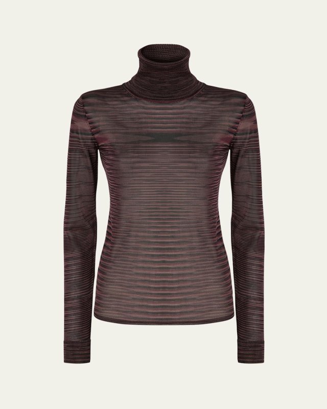 Turtleneck Striped Sweater